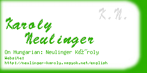 karoly neulinger business card